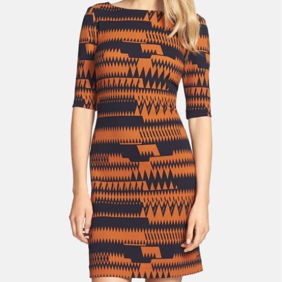 Gabby Skye Geo Print Textured Sheath Dress - Picture 2 of 6